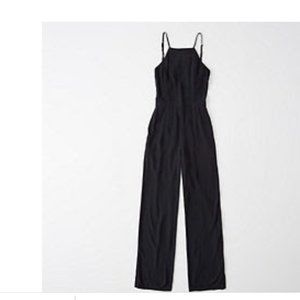Women's High-Neck Jumpsuit A&F XS Tall  Black NWT